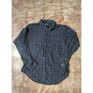 Vintage Ralph Lauren Polo Jeans Co. Men's Flannel Plaid Button Down Shirt Sz L